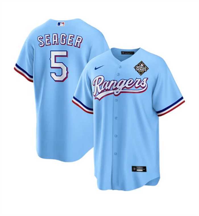 Men's Texas Rangers #5 Corey Seager Blue 2023 World Series Stitched Baseball Jersey Dzhi,We sell and wholesale Men's Texas Rangers #5 Corey Seager Blue 2023 World Series Stitched Baseball Jersey Dzhi on line form chian!